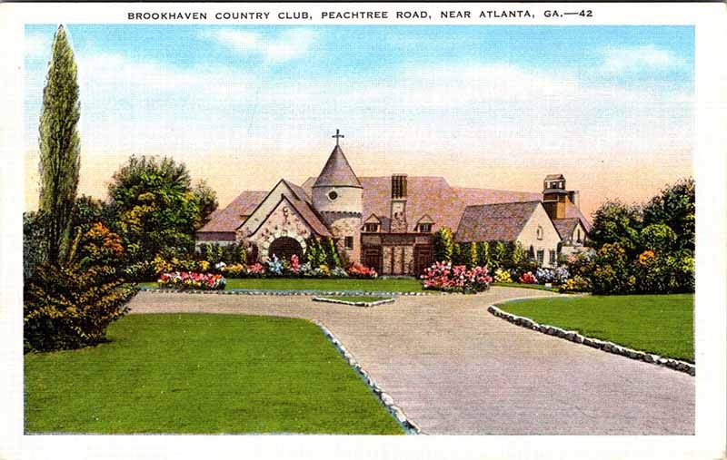 Postcard CHURCH SCENE Atlanta Georgia GA m/09 AO2397