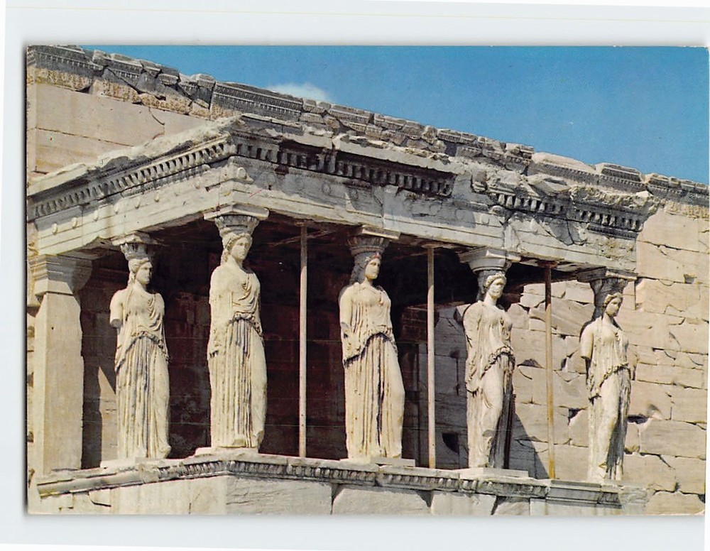 Postcard The Caryatids Athens Greece