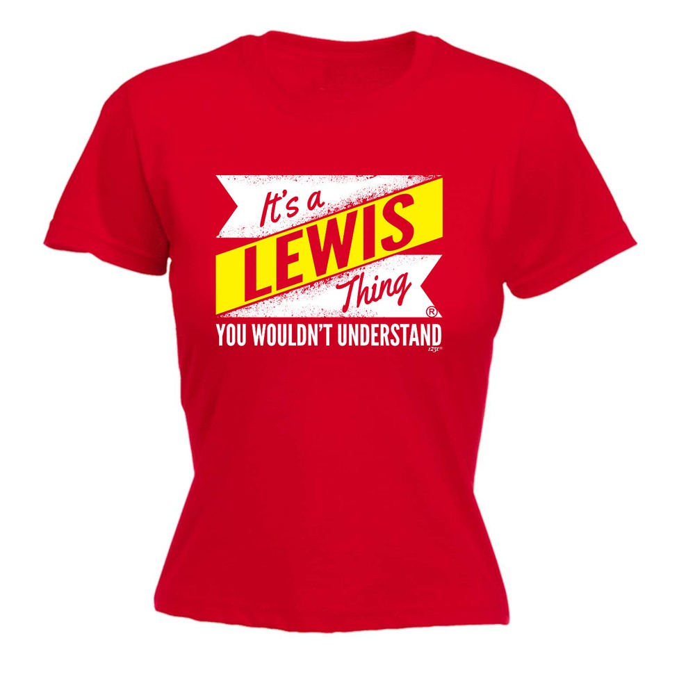 Lewis V2 Surname Thing - Womens T Shirt Funny T-Shirt Novelty gift tshirt