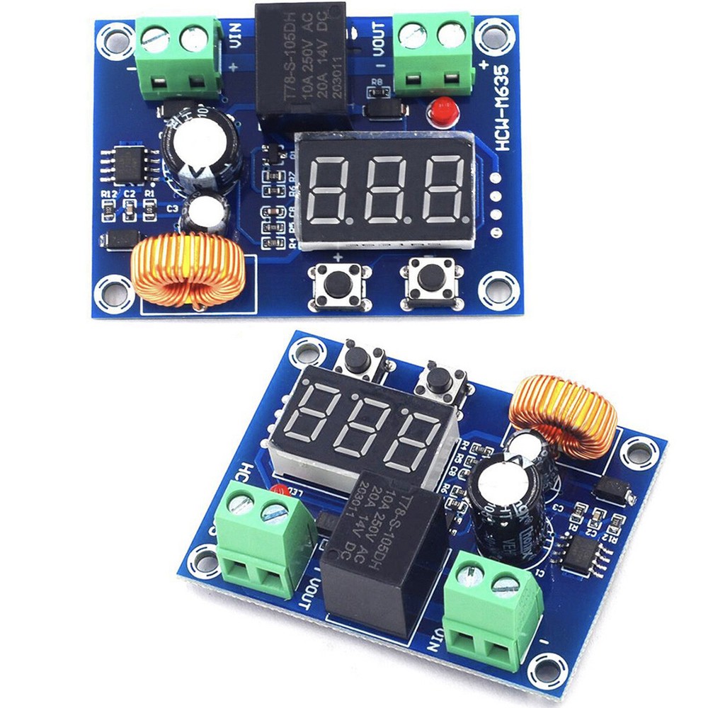 2X DC 12V-36V Battery Low Voltage cut off On Switch Controller Protection Module