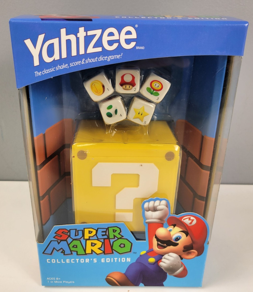 Nintendo Hasbro Yahtzee Dice Game 2010 Super Mario Bros Collector's Edition NIB