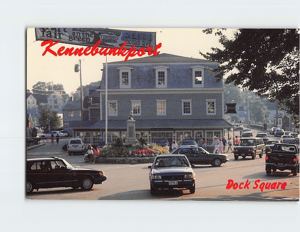 Postcard Dock Square Kennebunkport Maine USA