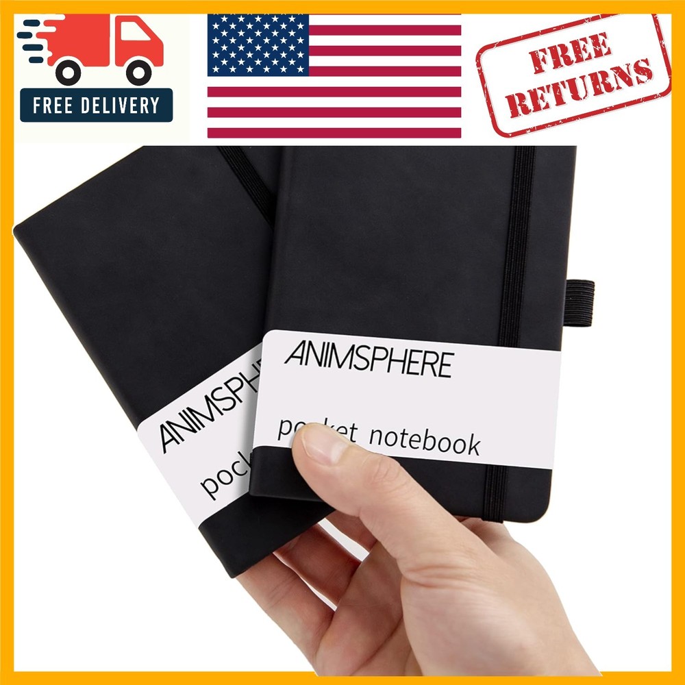 Stylish Black Leather Pocket Notebook Set – Perfect for Note-Taking & Lists