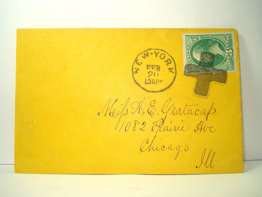 1880's Fancy CROSS OF NEW YORK CITY NY Cancel Cover SHOW PIECE