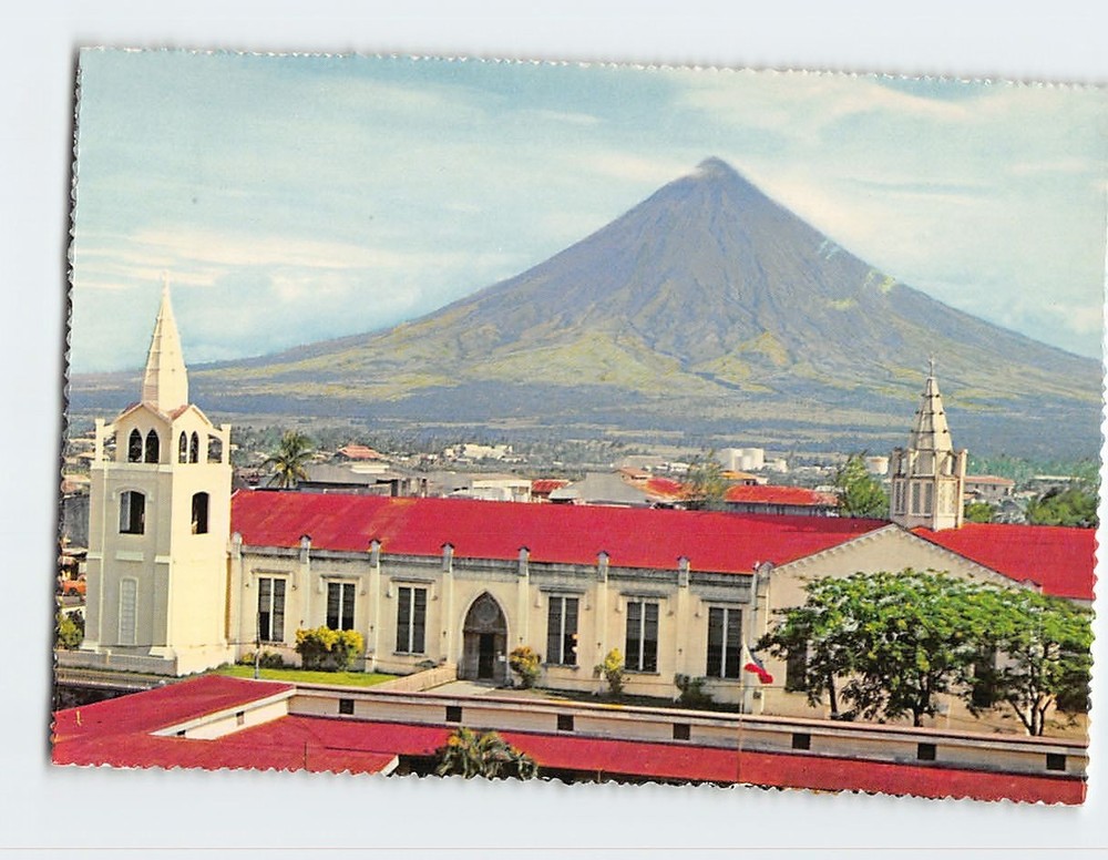 Postcard Mayon Volcano Viewed from Legazpi City Philippines