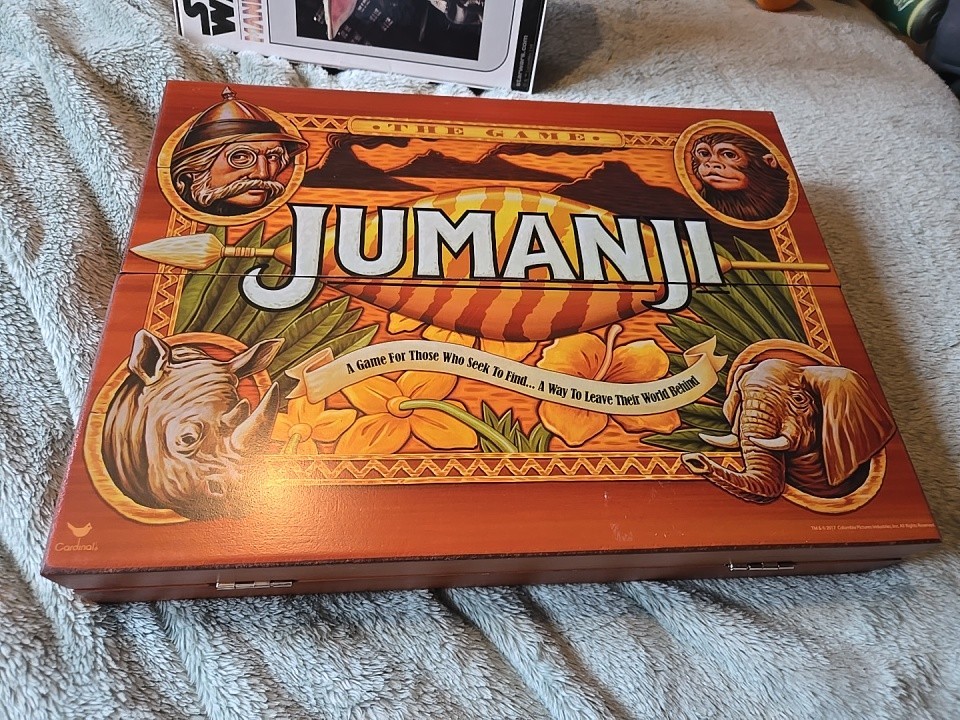 Jumanji the Game Real Wooden Box Edition of the Classic Adventure Board Game