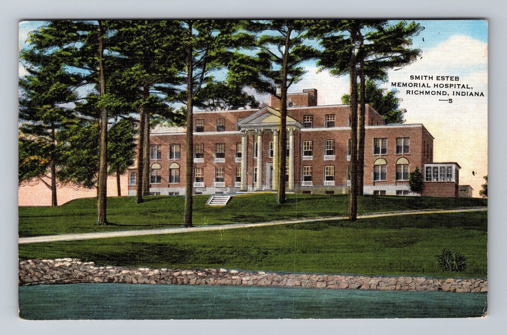 Richmond IN-Indiana Smith Estes Memorial Hospital Vintage Postcard