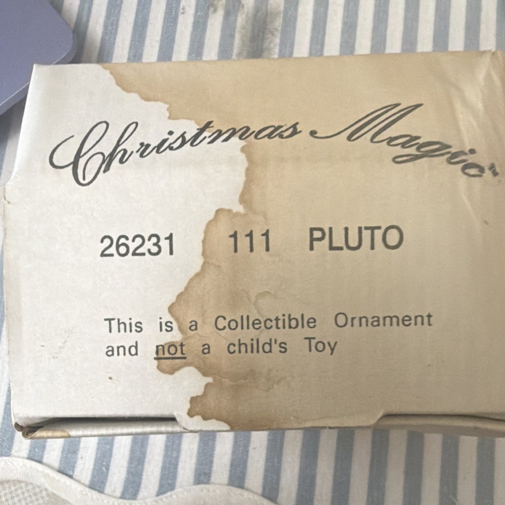 Disney Pluto Collectible Plastic Holiday Ornament Christmas Magic Holiday Decor