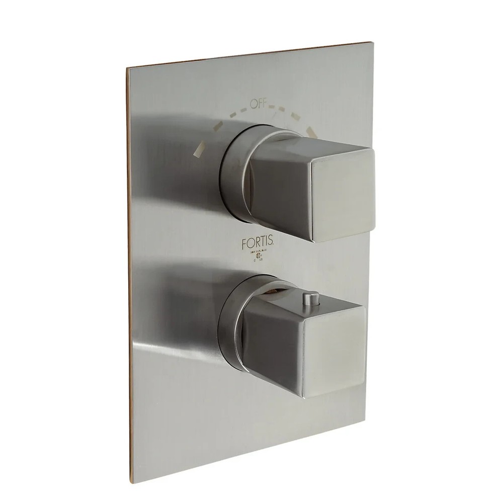 Fortis Abruzzo 2-Function Diverter Thermostatic Valve Trim 9469100BN Brushed Nic-image