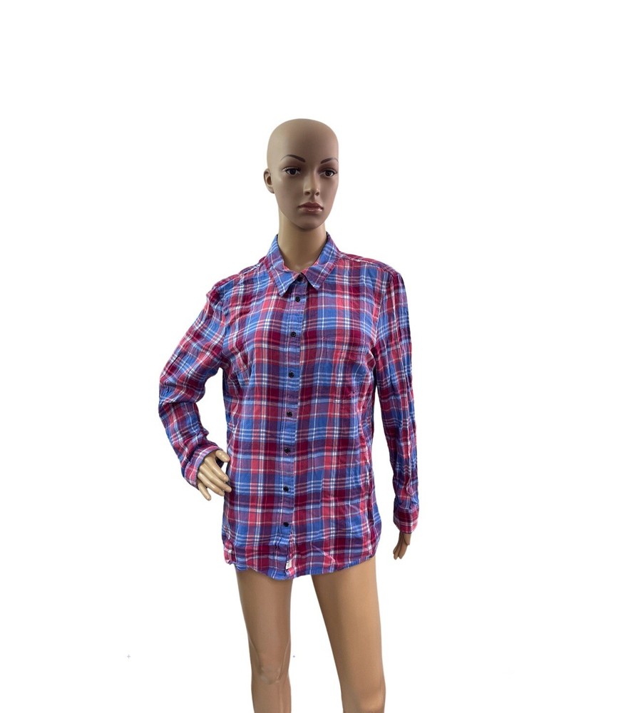 Gap Women’s Size XL Long Sleeve The Fitted Boyfriend Plaid  Button Down Shirt