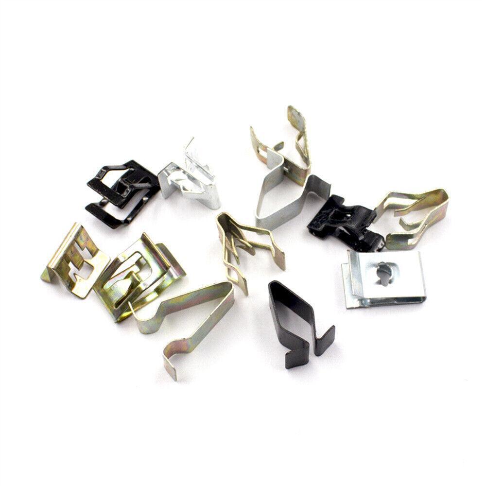 240Pcs Metal U-type Clips Mixed Fastener Console Instrument Panel Retainer Trim