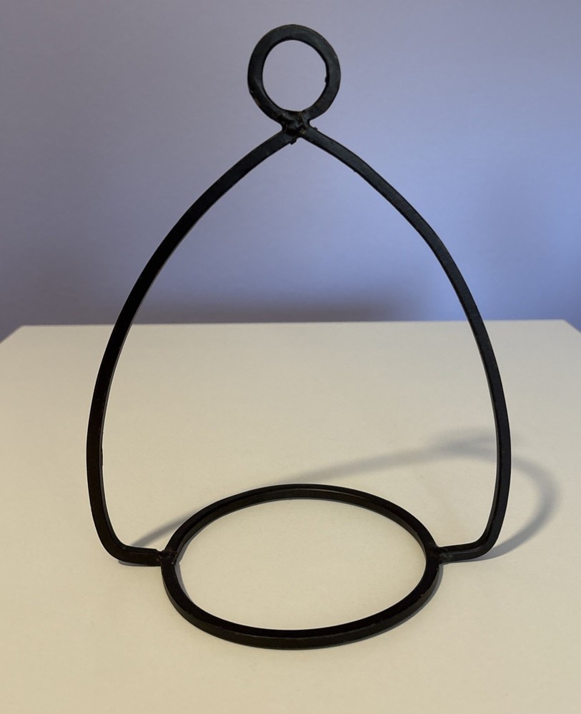 Wrought Iron Black Hanging Holder Loop for Jar Candle Plant 8 1/4