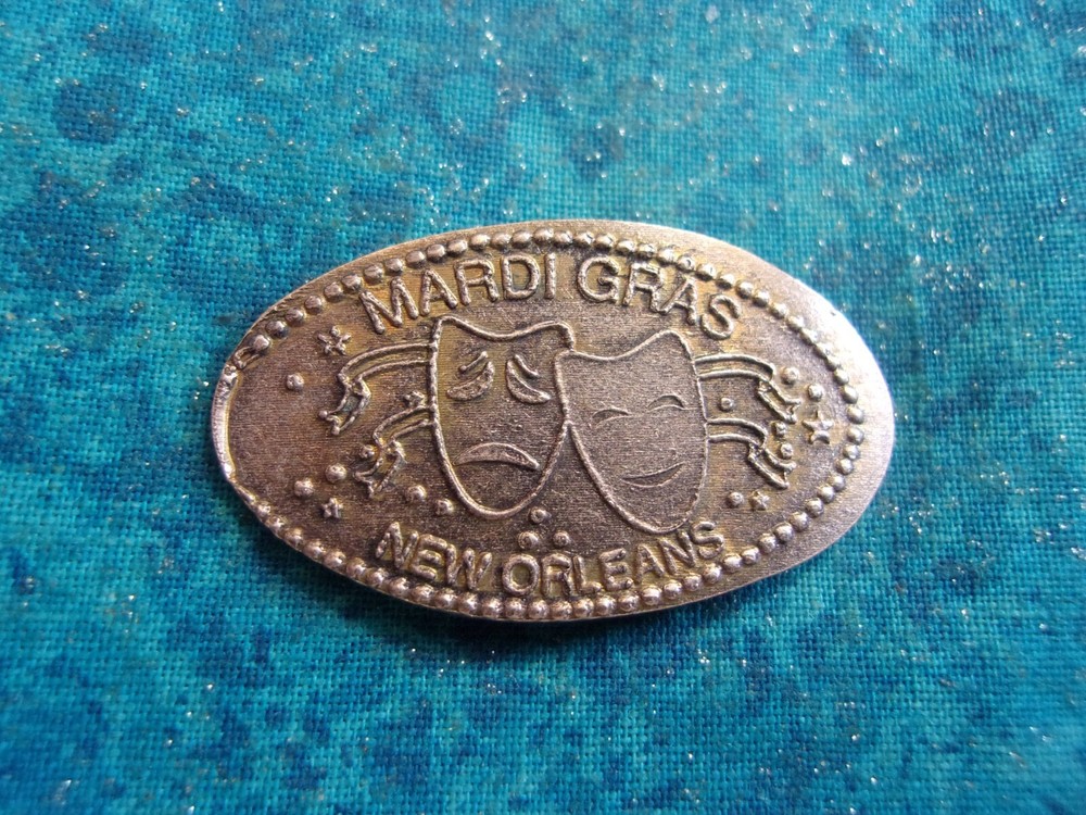 Mardi Gras New Orleans Copper Elongated Penny Pressed Keepsake Souvenir