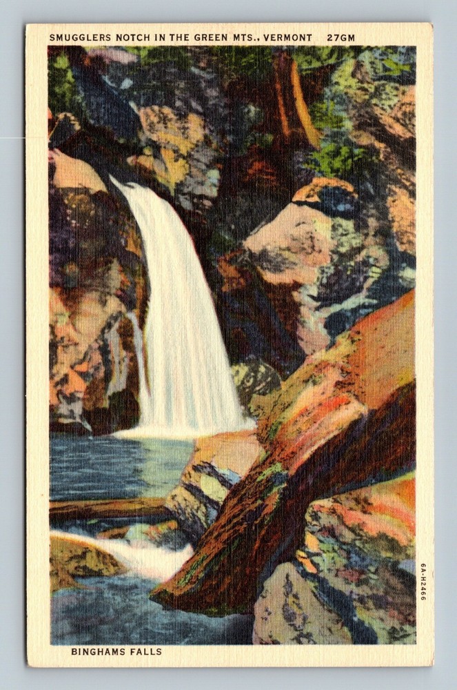 Smugglers Notch in the Green Mountains Vermont Binghams Postcard