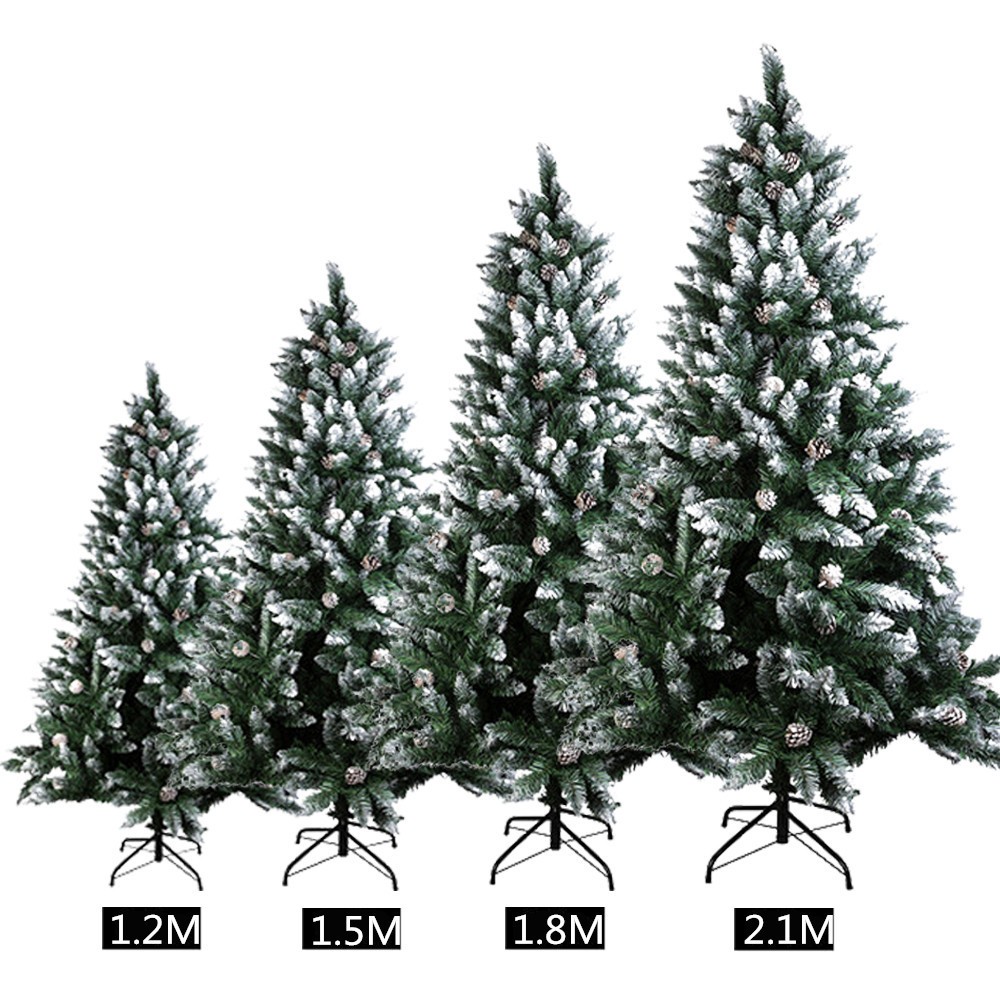 4/5/6/7FT Christmas Tree Xmas Holiday Decoration Artificial Snow Flocked w/Stand