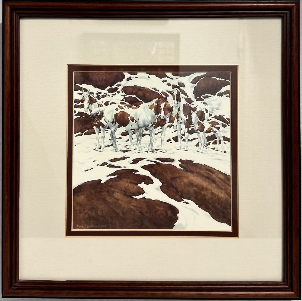 Bev Doolittle Pintos Matted & Framed Art Print