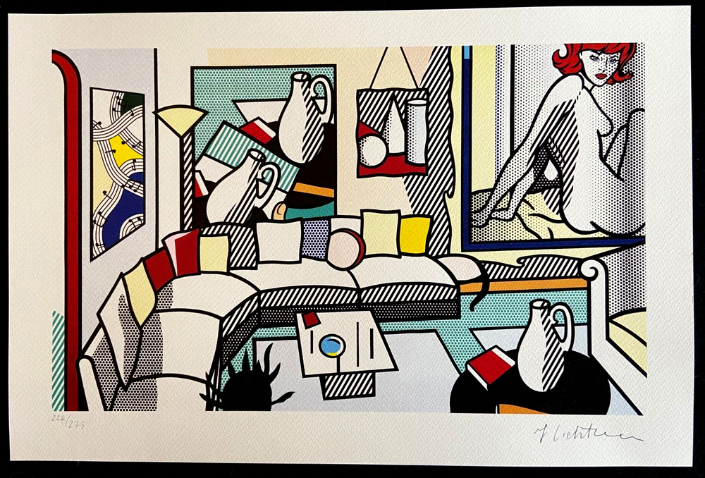 Roy Lichtenstein Lithograph Original Signed Numbered (Jasper Johns)