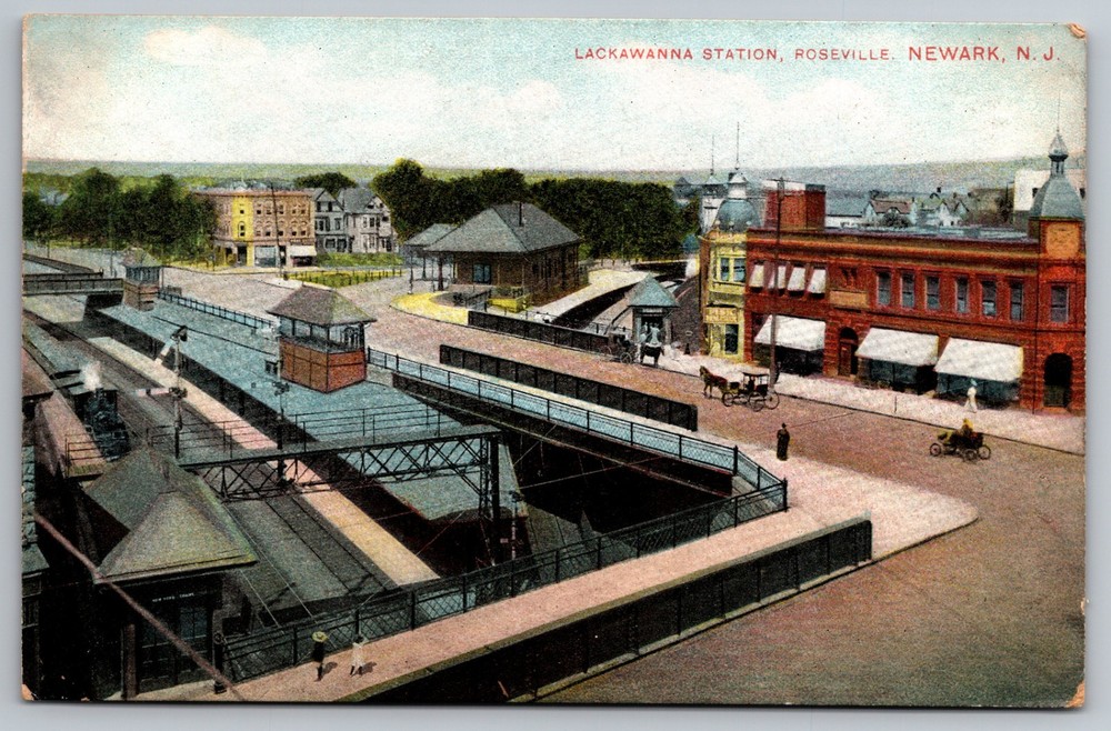 Lackawanna Railroad Station - Roseville Newark, New Jersey - Postcard G