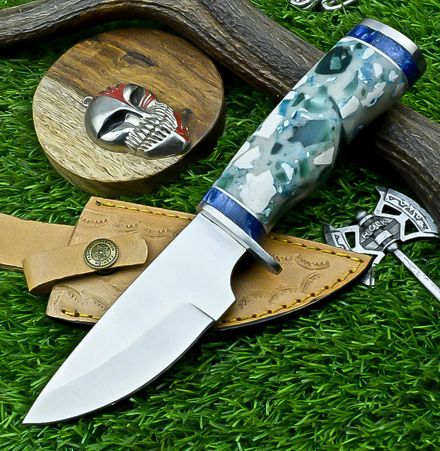 Custom Hand Forged J2 Steel Blade skinning Knife, Hunting CAMPING Knife- UN-7305