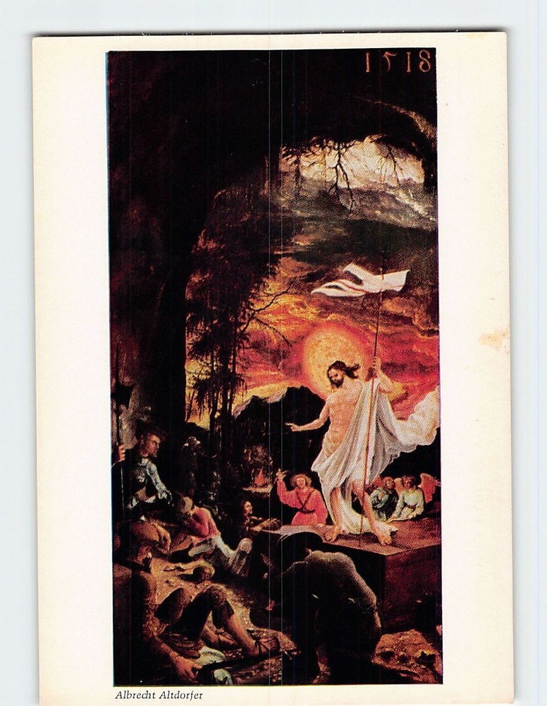 Postcard The Resurrection of Christ Painting by Albrecht Altdorfer