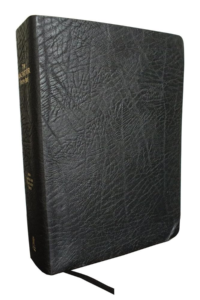 The NASB, Macarthur Study Bible, Large Print, Black Bonded Leather, Thumb Indexe