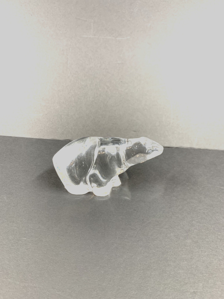 Vintage Hadeland Glass Crystal Polar Bear Paperweight