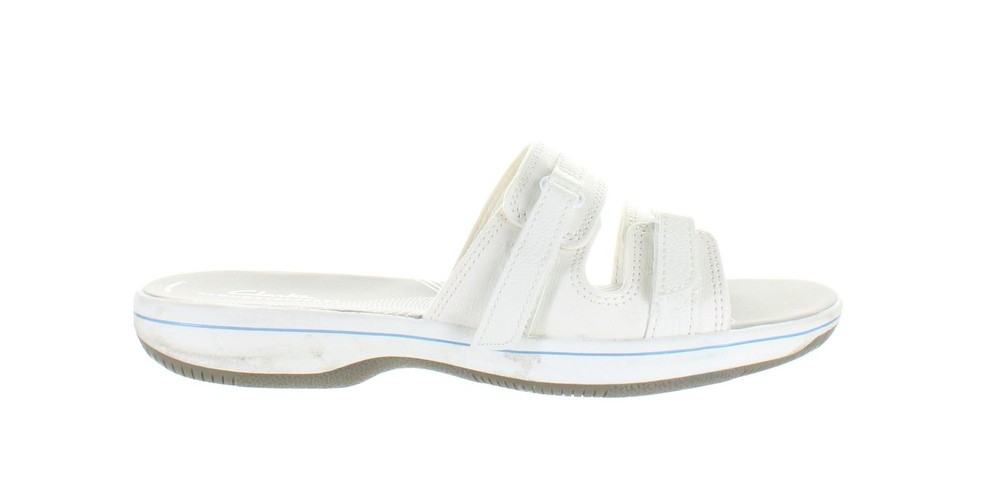 Clarks Womens Breeze Piper White Sandals Size 9 7813208
