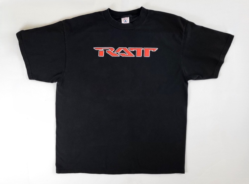 VTG Ratt Band T-Shirt 1999–2000 XL Black  Authentic Concert Y2K Heavy Metal Core