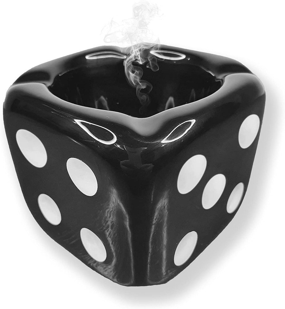 Ashtrays for Cigarettes Dice Ashtray - Premium Ceramic Cool Ashtrays Gifts for S