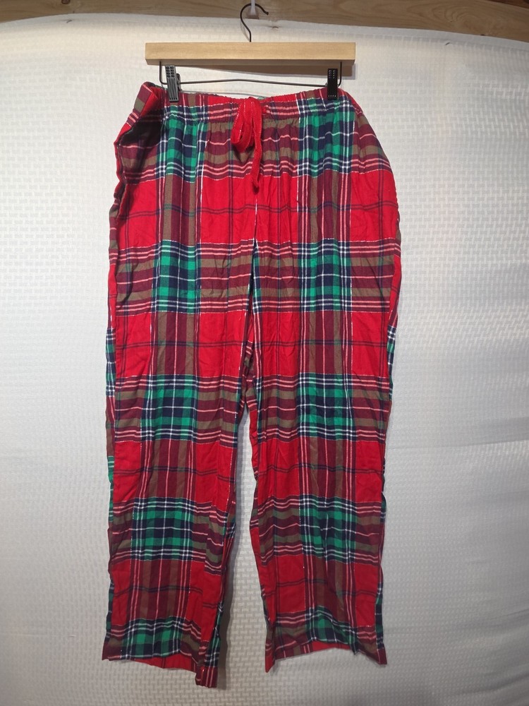 NWT Joyspun Women’s Plaid Pajama Pants XL (16–18) Red Green Flannel...