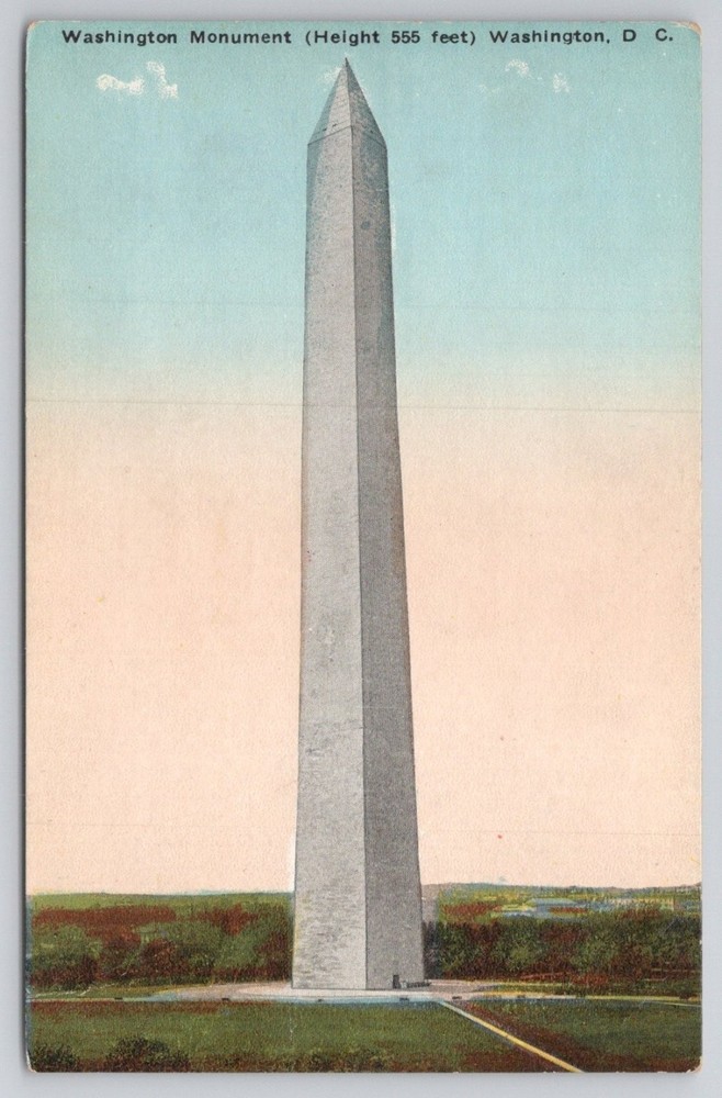 Washington Monument Washington DC Postcard B.S. Reynolds Co. Divided Back