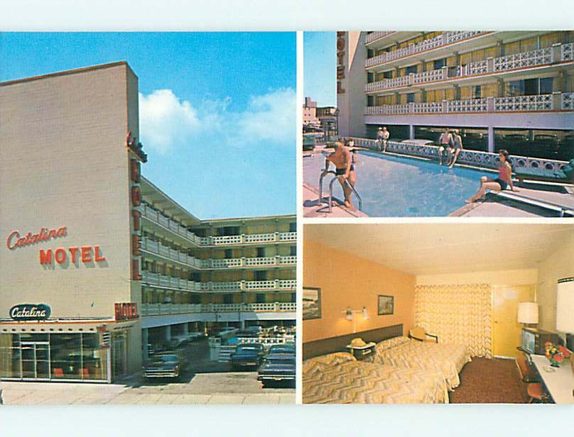 Unused Pre-1980 OLD CARS & CATALINA BARBIZON MOTEL Atlantic City NJ u0133@