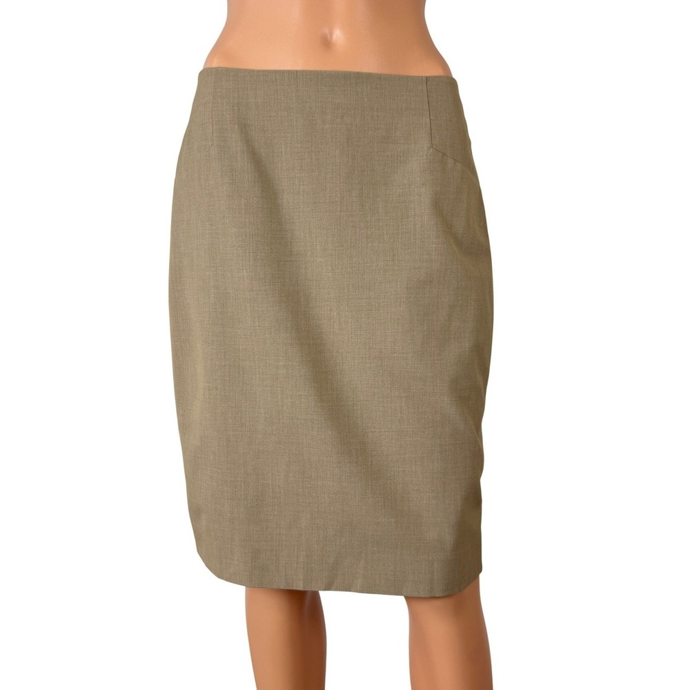 The Limited Collection Tan Khaki Pencil Skirt Size 6 Stretch Professional Knee