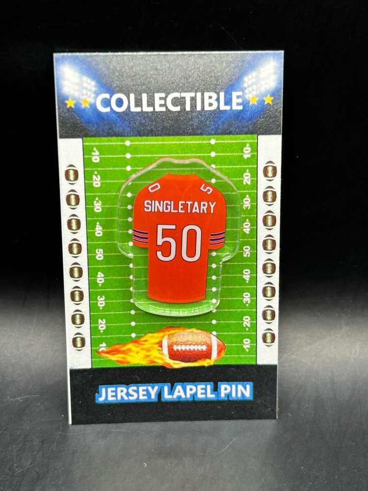 Chicago Bears Mike Singletary jersey lapel pin-Classic Collectible-Duh BEARS