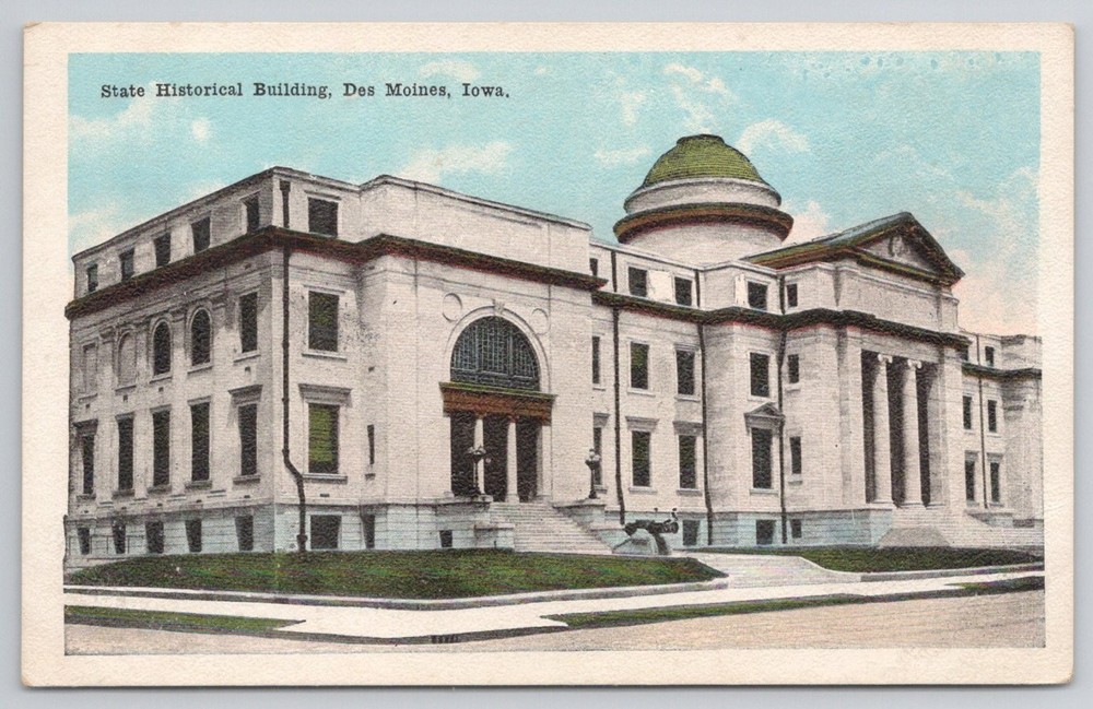 State Historical Building Des Moines Iowa Postcard Enos B. Hunt Early 1900s