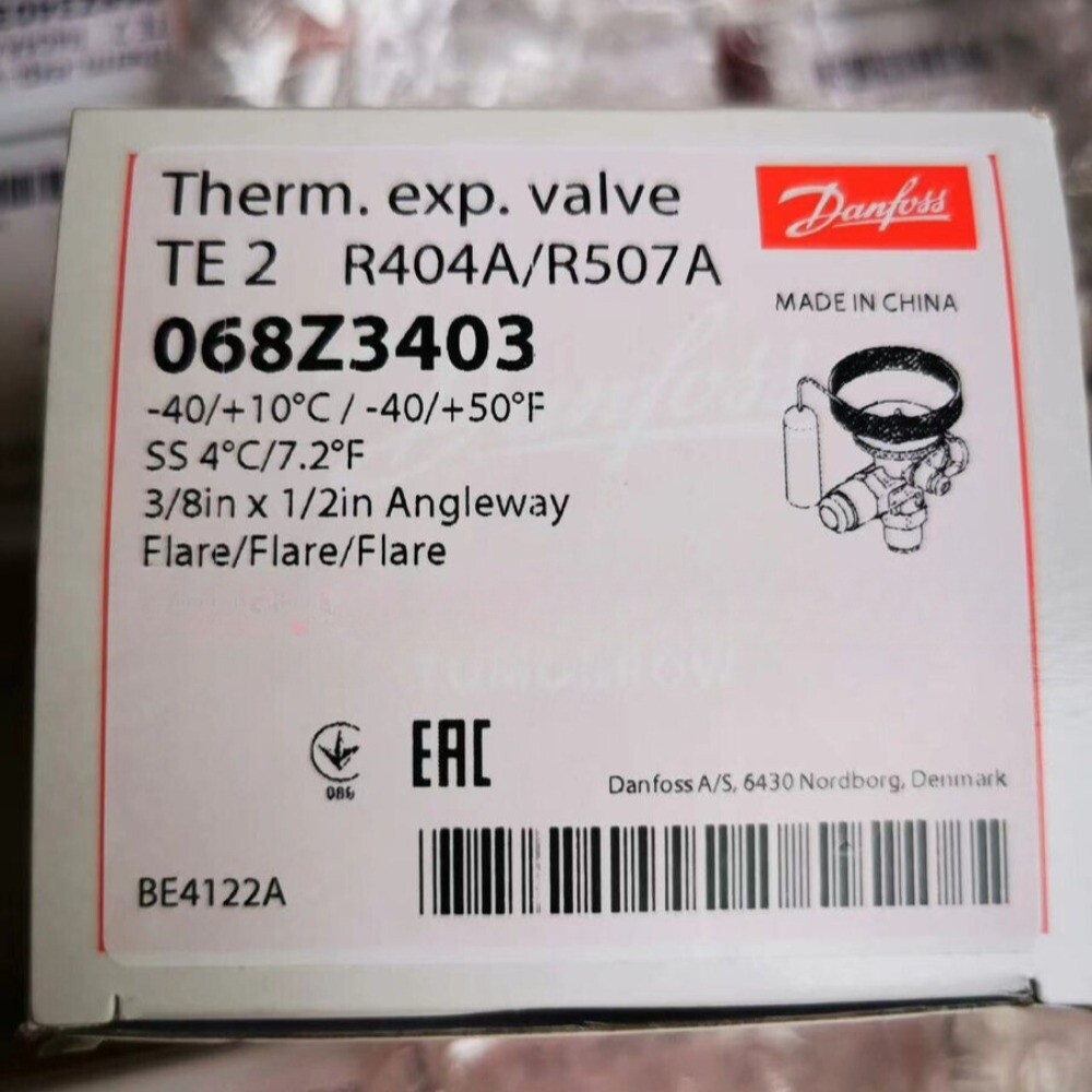 TES2 068Z3403 R404A/R507 1X Brand New Danfoss Thermal Expansion Valve spot stock