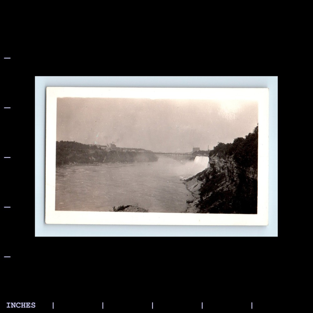 Old Vintage Photo NIAGARA FALLS WATERFALL BRIDGE LANDSCAPE