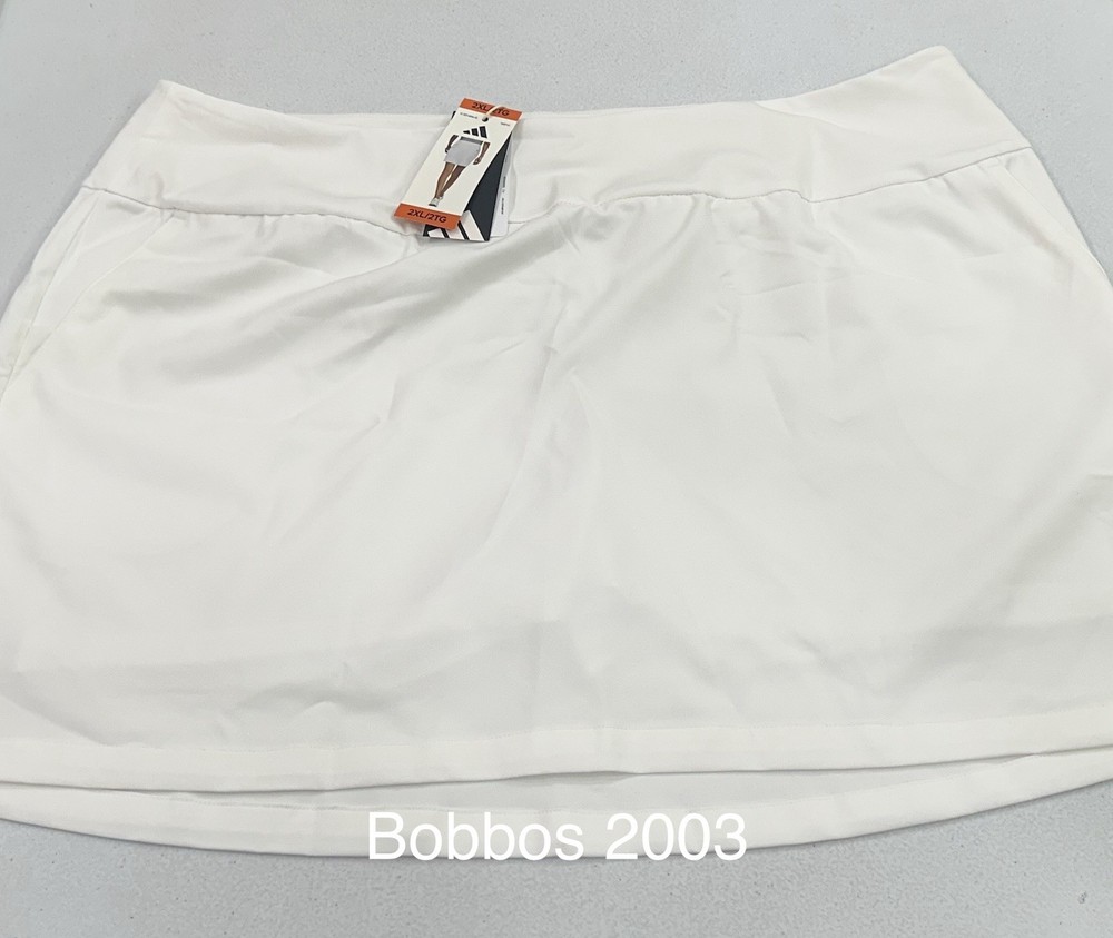 Adidas Women's Solid Skort, White, Size 2XL
