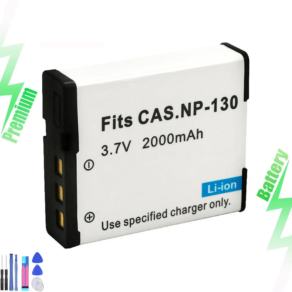 Battery for Casio NP-130 Exilim EX-ZS1500 EX-ZR5000 2000mah