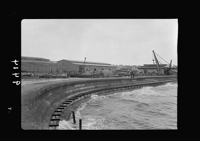From the breakwater,Tel Aviv Harbor,Tel Aviv,Israel,Middle East,March 1939