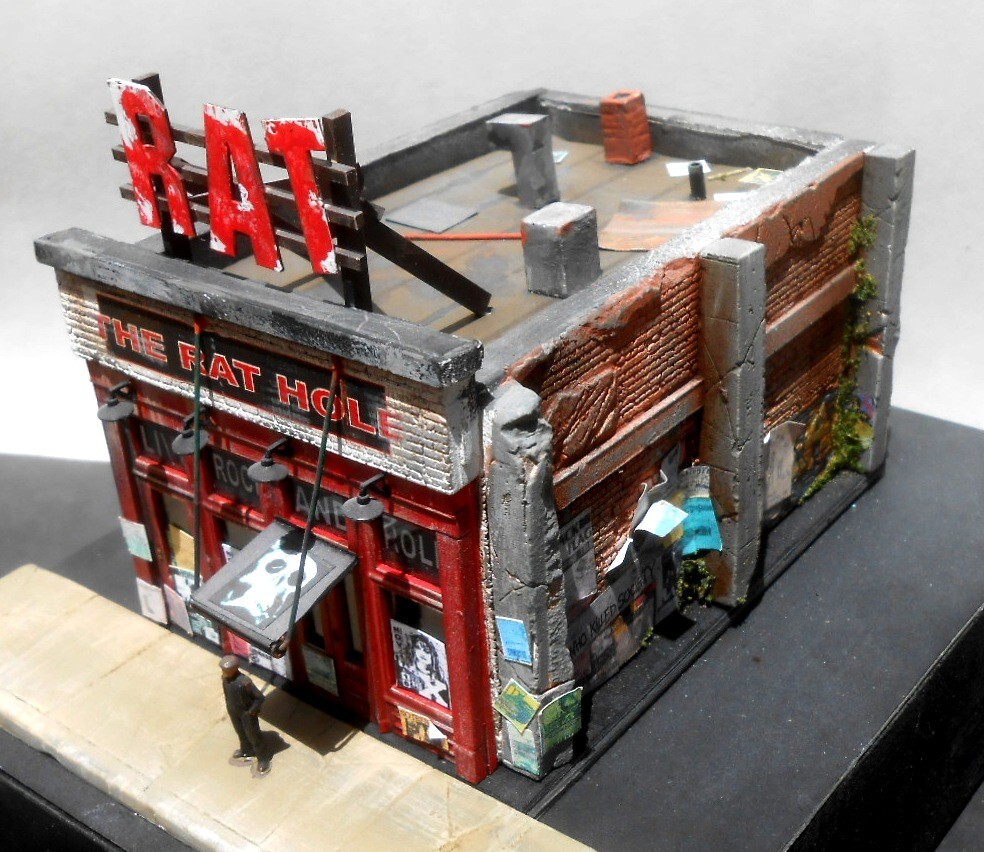 New Release Downtown Deco On30 O Scale Building Kit The Rat Hole Biker Bar .