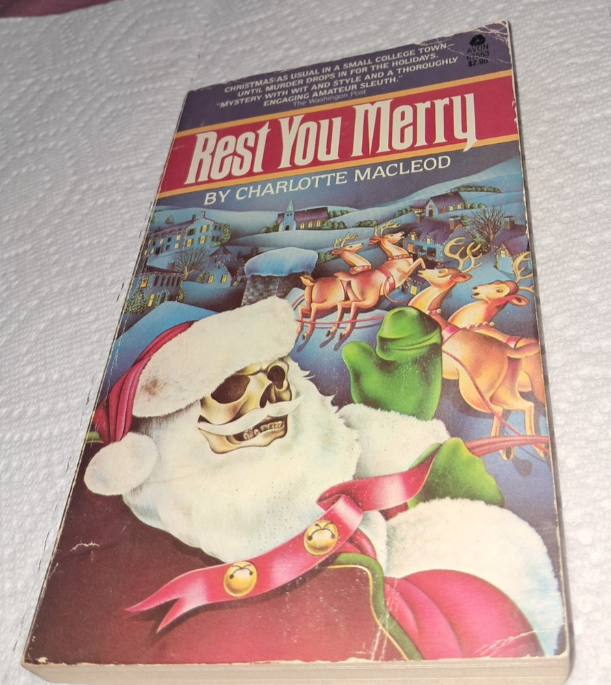 Charlotte Macleod Rest You Merry Vintage Avon Detective Mystery 5TH print 1980s