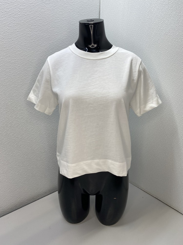 FRAME Womens T-Shirt White Size S The Boxy Tee Short Sleeve Cropped Cotton