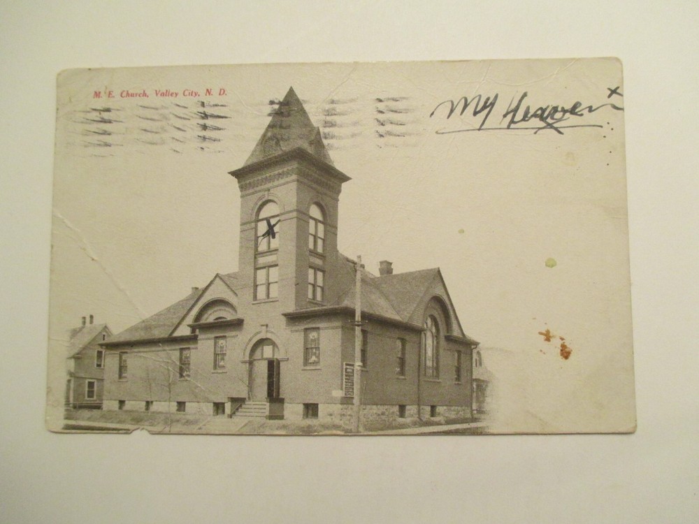 Valley City North Dakota Postcard M E Church 1909 ND