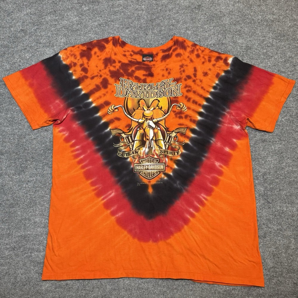 Harley-Davidson Las Vegas Outlaw Spirit Yosemite Sam Looney Tunes Tie Dye 2XL
