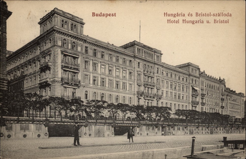 Hotel Hungaria Bristol Budapest Hungary vintage postcard m662