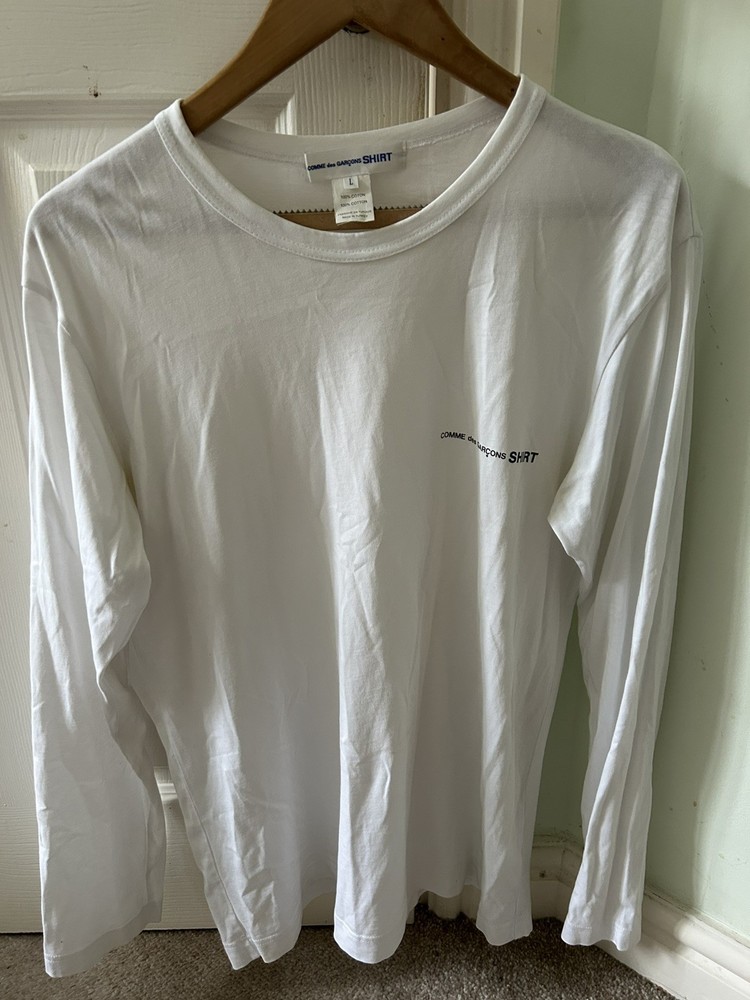 COMME DES GARCONS SHIRT Long Sleeve Classic Tee - Large - White