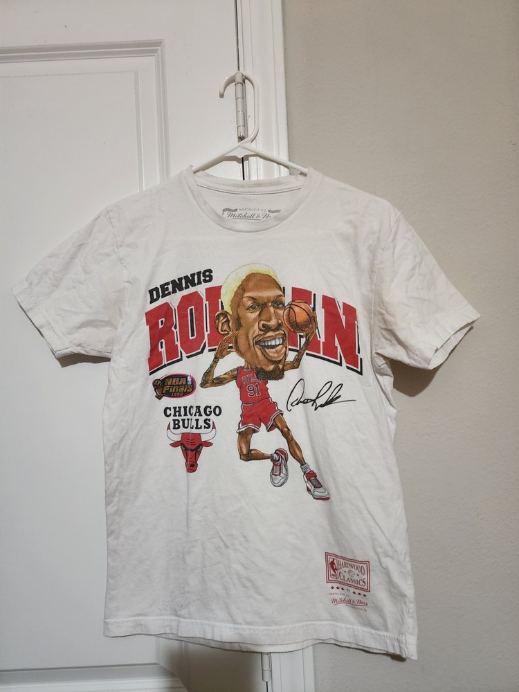 Mitchell & Ness Chicago Bulls Dennis Rodman T Shirt Size Small