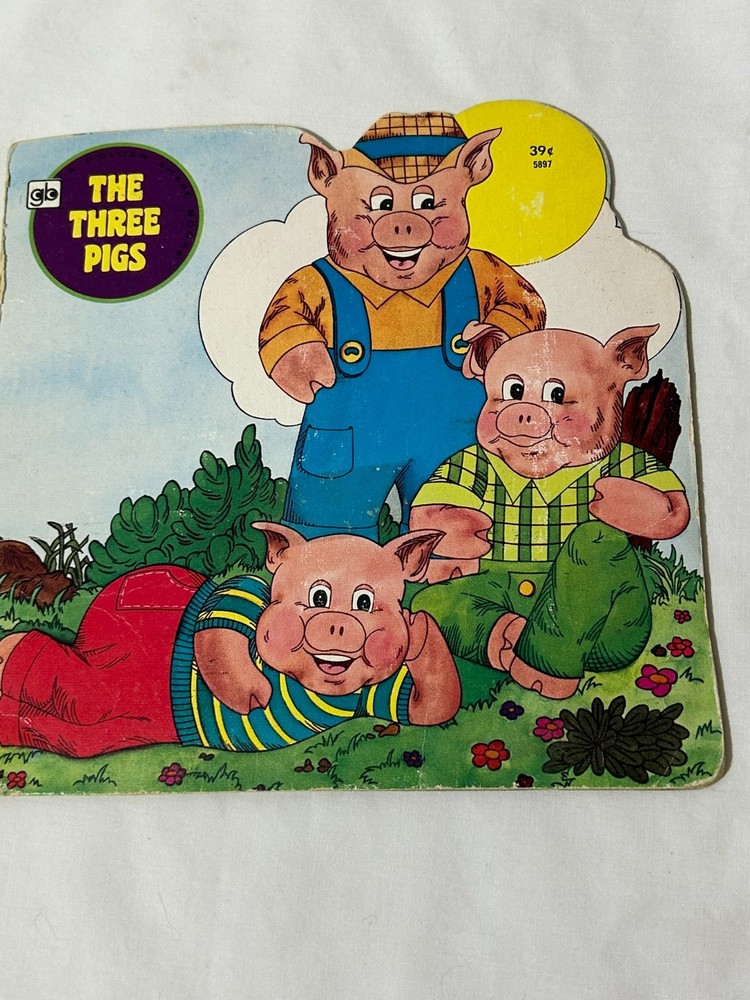 The Three Pigs - A Golden Shape Book- 1973 Western Publishing Co.