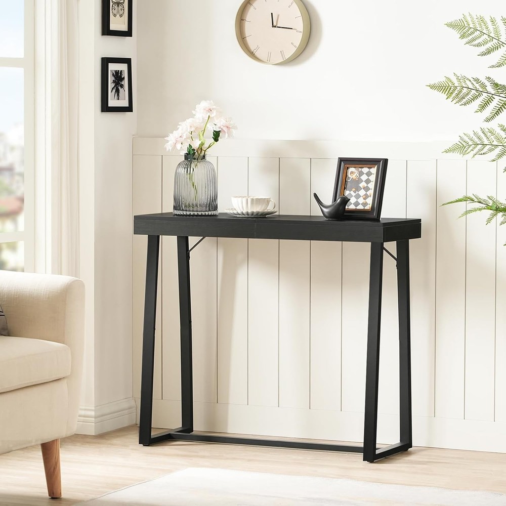 Narrow Console Table Black Entryway Table Hallway Small Foyer Tables Entryway